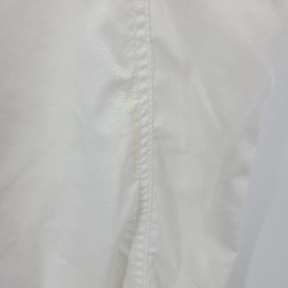 Chico's Pants‎ M White Ankle Stretch High Rise Roll Tab Flat Back Athleisure - Picture 5 of 11